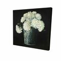 Begin Home Decor 16 x 16 in. White Hydrangea Flowers-Print on Canvas 2080-1616-FL358